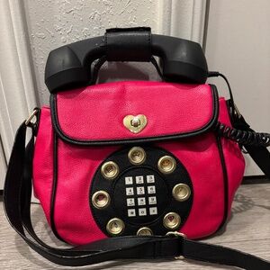 Betsy Johnson Holt Pink Phone Handbag!